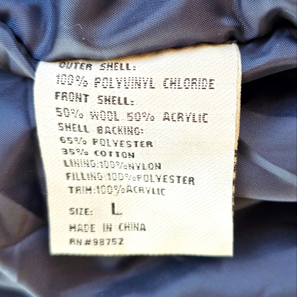 NEW Steve & Barry's Patriotic USA American Flag Eagle Leather Varsity Jacket L - Picture 6 of 16